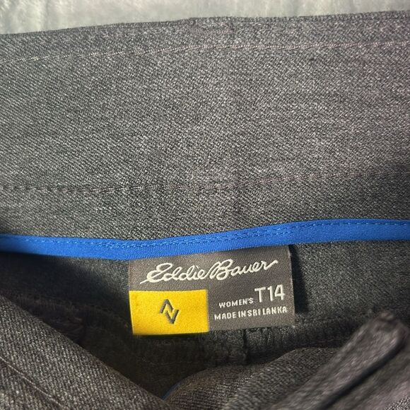 Eddie Bauer Charcoal Gray Women’s Straight Leg Pants Trousers Size 14 Tall - Picture 3 of 11